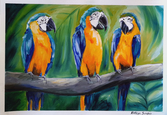 Three Cheeky Macaws